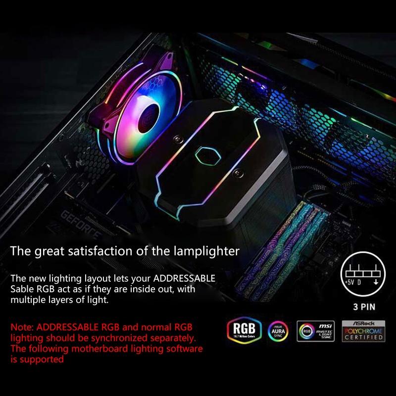 Quạt Tản Nhiệt Hai Vòng Nhẫn Có Đèn Rgb Mf120 Cho Pc