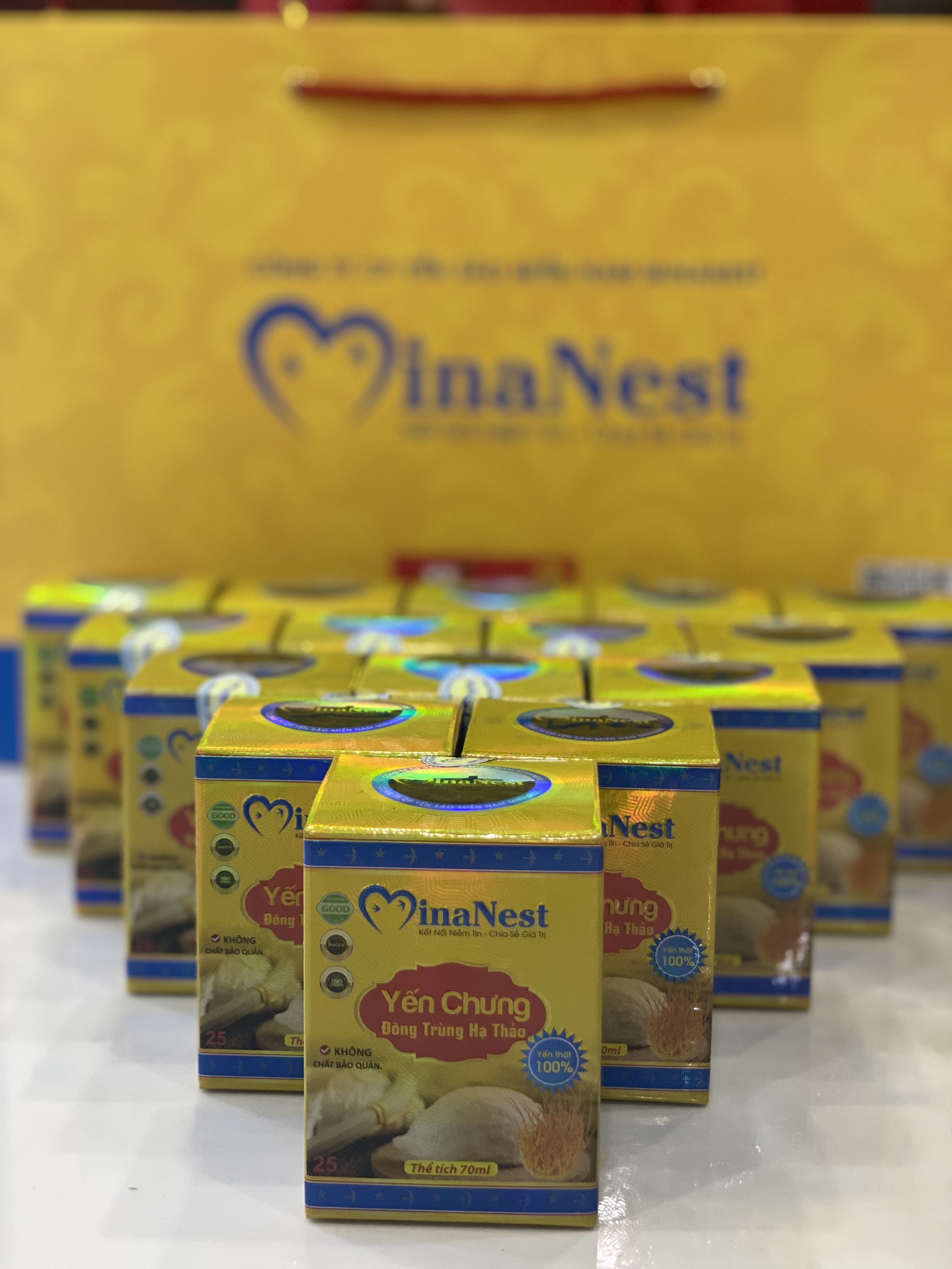 Combo 16 hũ Yến sào chưng đường phèn 18% yến