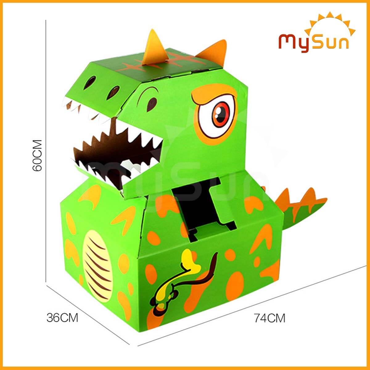 Đồ chơi lắp ráp, ghép khủng long cho bé hóa trang bằng bìa carton MySun