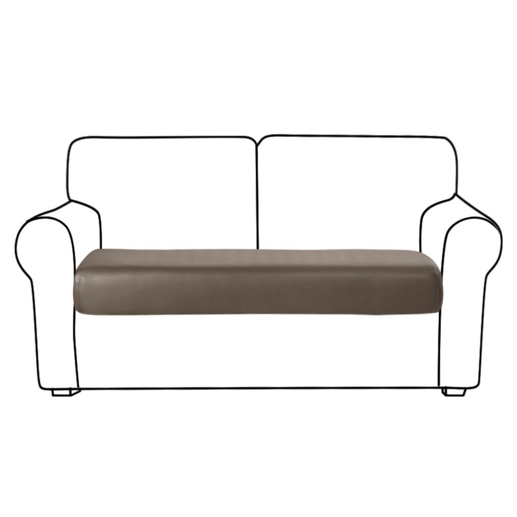 PU-Leather Stretch Sofa Seat Cushion Cover Slipcover Protector 1 Seater