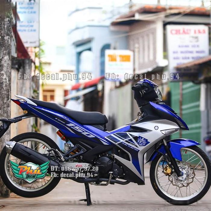 Tem rời EX 150 Y15 ZR bạc xanh