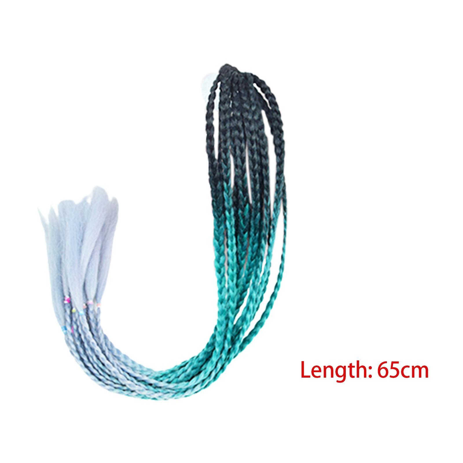 Pigtails Braids Punk Curly Hair 65cm Gradient Ramp for Female Men