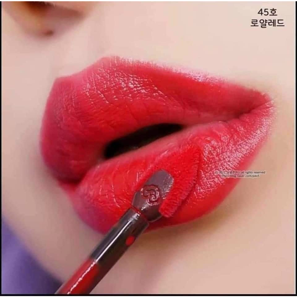 Son Kem Whoo Hoàng Cung Whoo Velvet Liquid Lip Rouge Màu # 45 Đỏ thuần