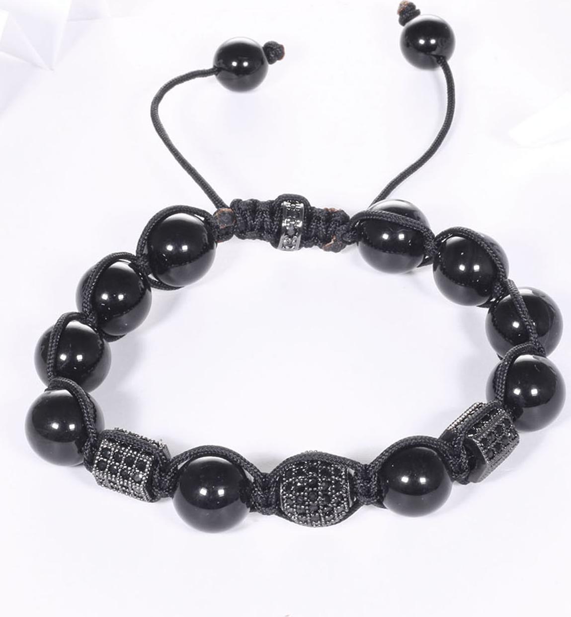Vòng tay đá obsidian mix charm màu đen gắn đá đen 10mm mệnh thủy, mộc - Ngọc Quý Gemstones