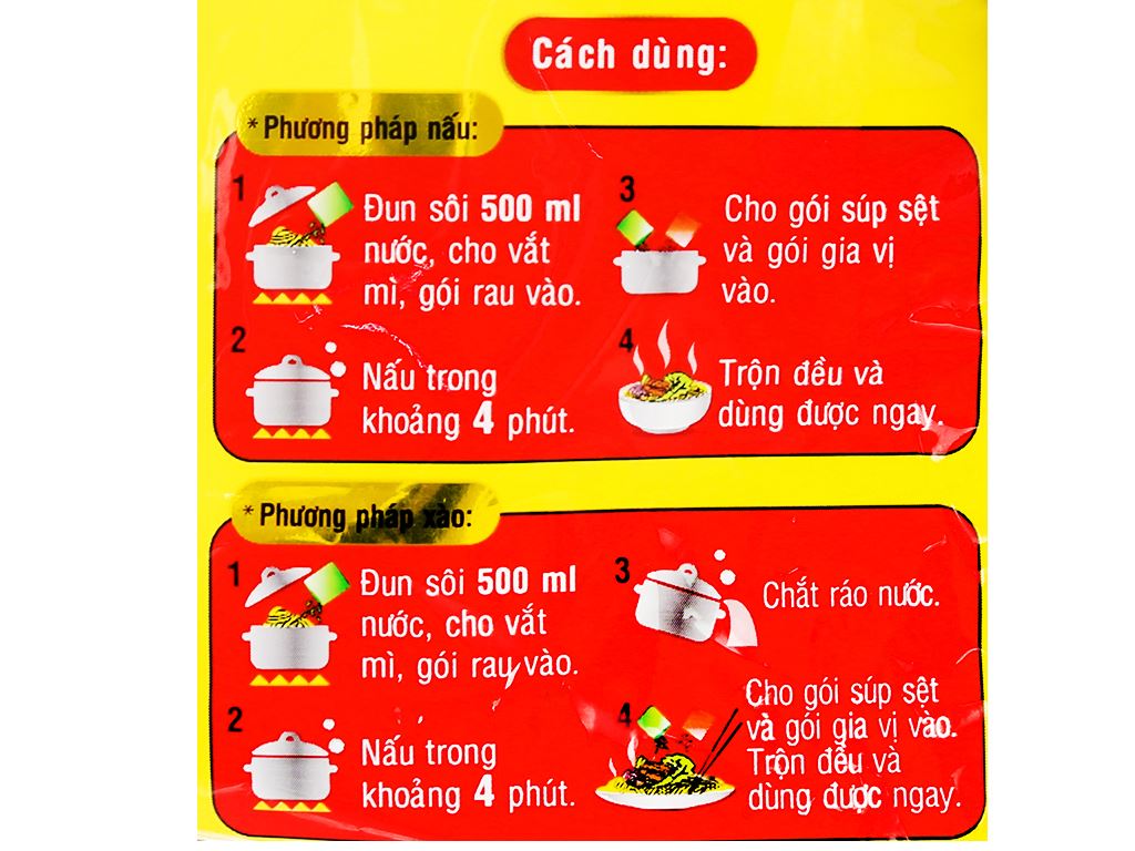 Thùng 24 gói mì Siu Kay Hải sản gói 128gram