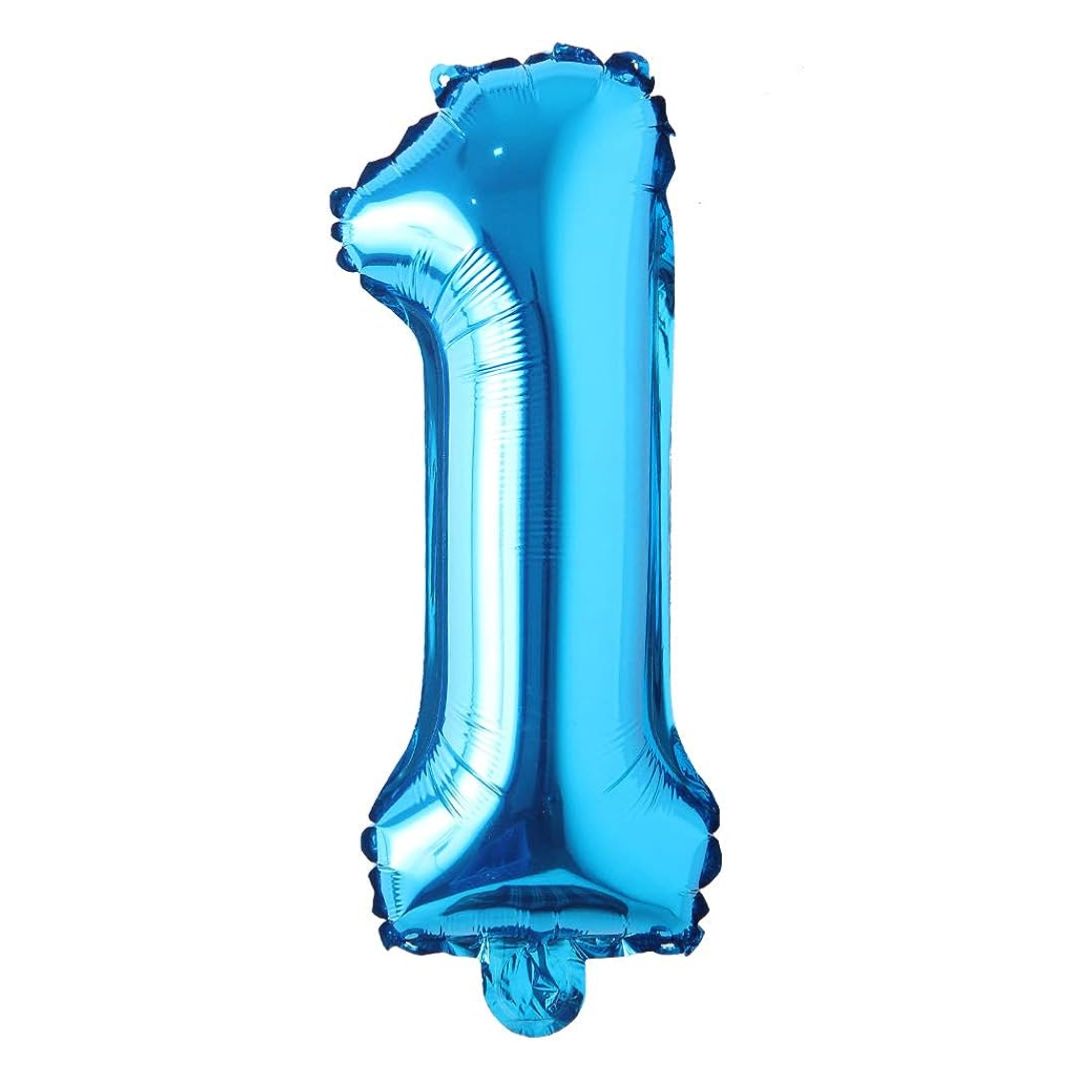 Bóng Số Màu Xanh Dương Blue Number Foil Balloon 40cm BSO50