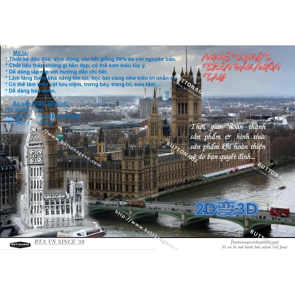 Mô Hình Lắp Ráp 3d Tháp đồng hồ Big Ben và Một Phần Nghị Viện
