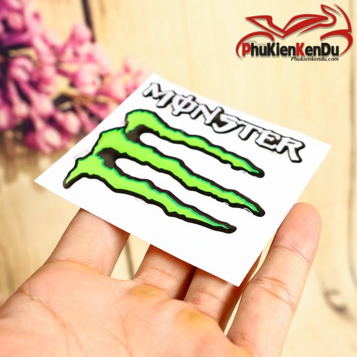 TEM NỔI CHỮ MONSTER 1 CẶP LOẠI NHỎ