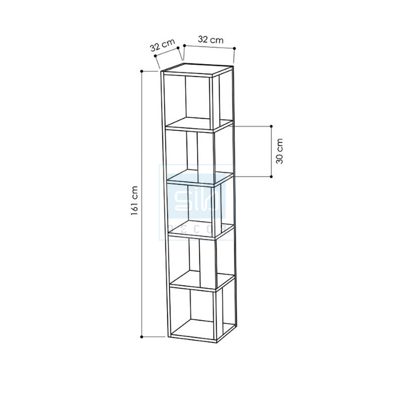 Kệ Gỗ Góc Tường 5 Tầng SIB DECOR (Nhiều Màu)