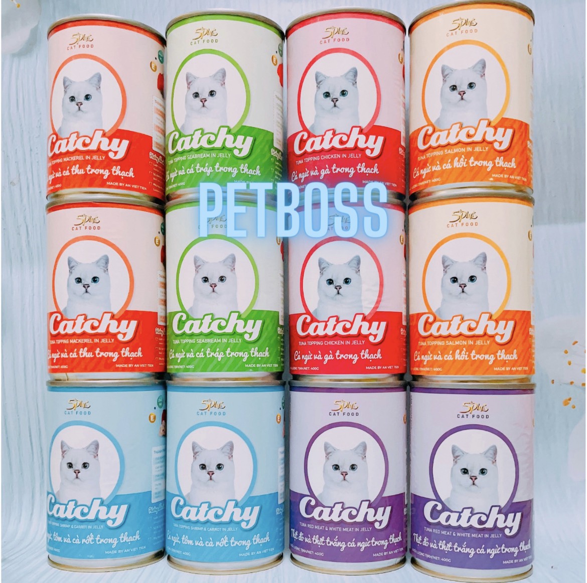 PATE MÈO CATCHY LON 400GR ĐỦ VỊ