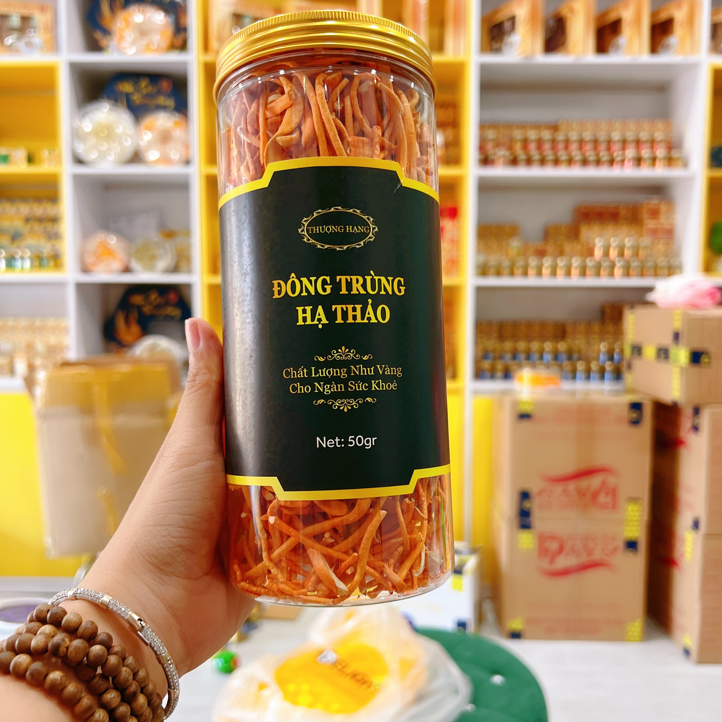 Đông trùng hạ thảo, đông trùng hạ thảo khô hủ 50gr đông trung hạ thảo nấm mập dài, không gãy vụn cao cấp - Quà tặng sức khỏe