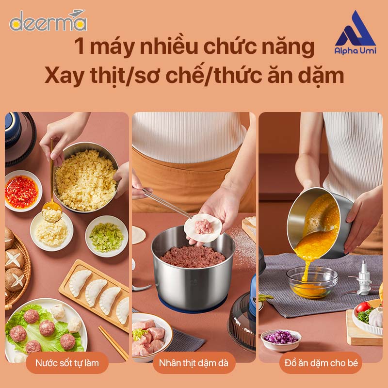 Máy Xay Thịt Đa Năng Deerma JR02 - Hàng Nhập Khẩu