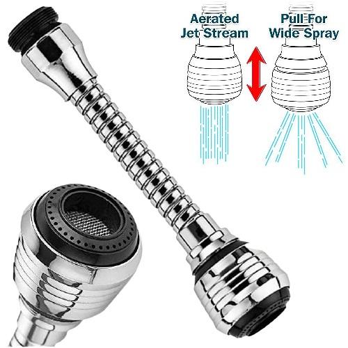 Vòi Xịt Nước Tăng Áp Cho Vòi Bồn Rửa 360