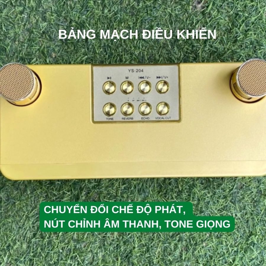 Loa Bluetooth Karaoke Su-Yosd YS204 ( YS-204 ) - Loa xách tay chất liệu nhựa ABS cao cấp, kèm micro thay đổi tone giọng thú vị - Hàng nhập khẩu