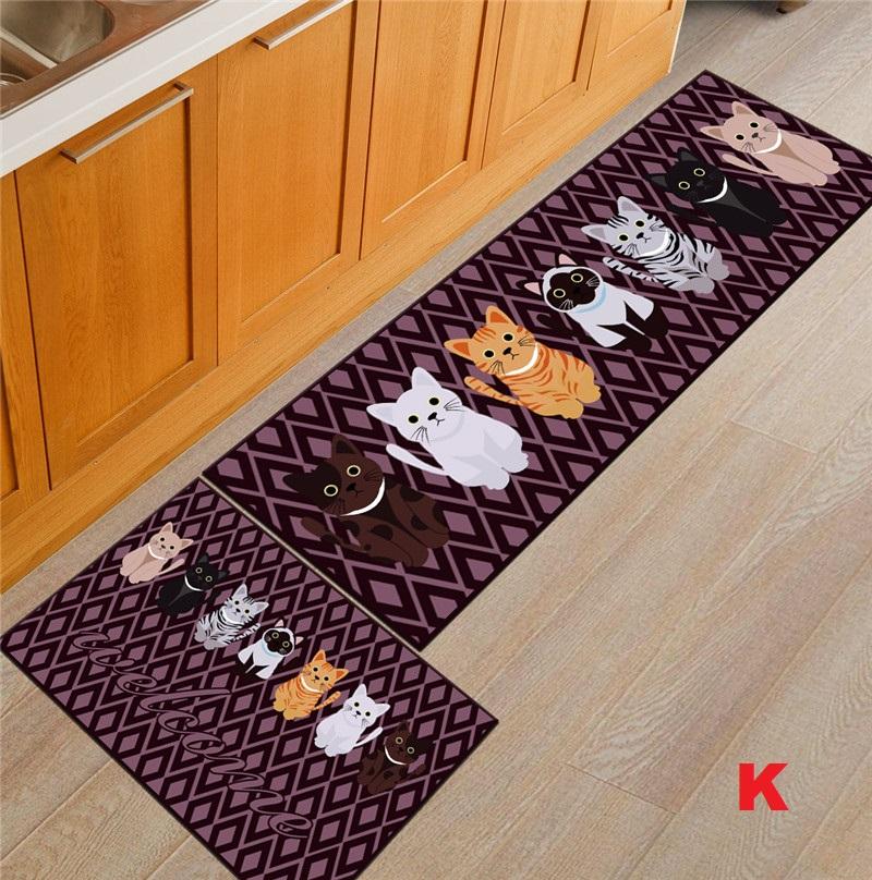 Bộ 2 Thảm Chùi Chân Chống Trượt 6 Kiểu Kích Thước 40x60 + 40x120cm