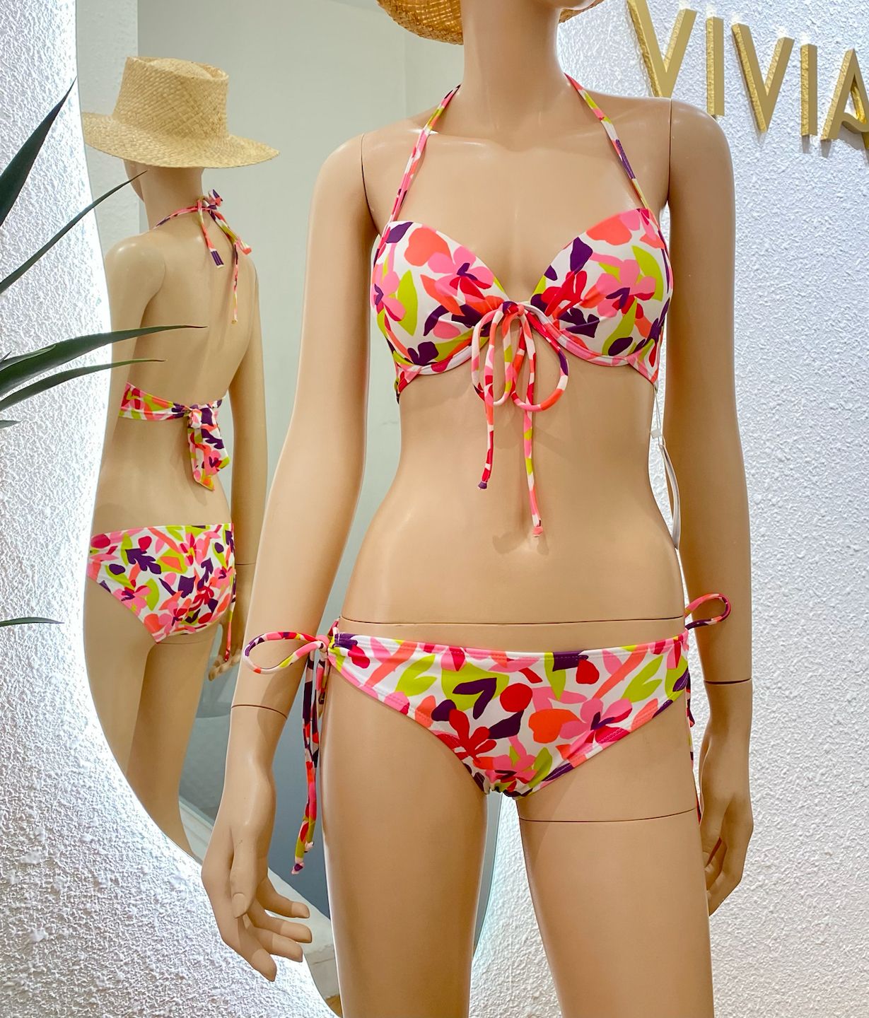 Đồ bơi nữ BIKINI PASSPORT kiểu hai mảnh cột dây hai bên - Hồng - BS099_PK