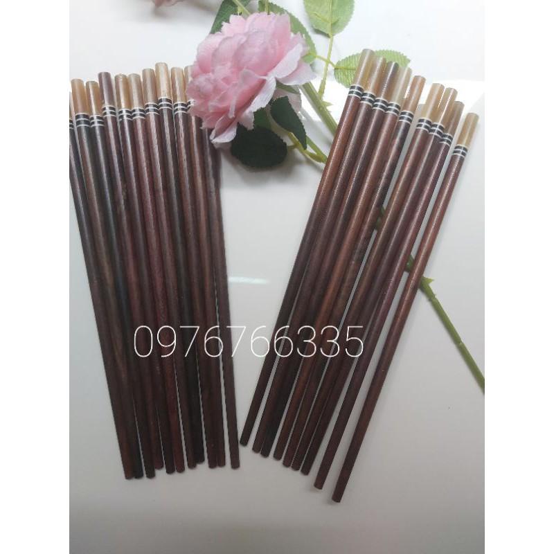 Đũa ăn gỗ trắc, Đũa ăn gỗ trắc tự nhiên khảm sừng trâu