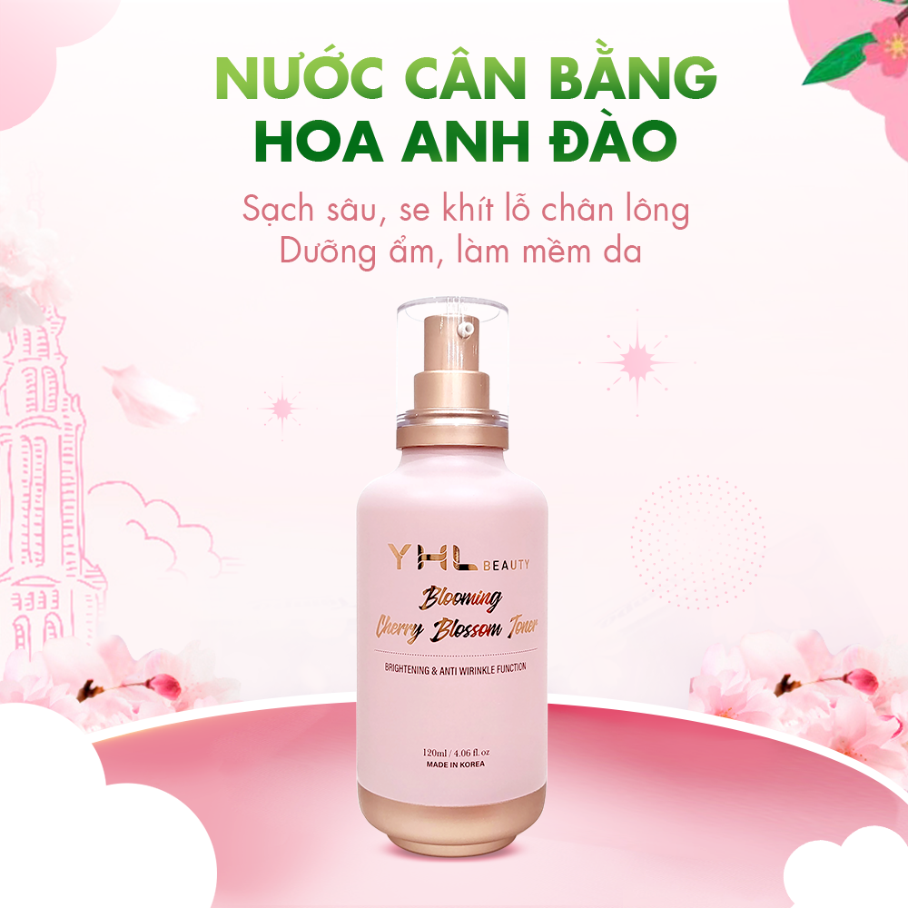 Combo trọn bộ dưỡng trắng và chống nha da hoa anh đào YHL Hàn Quốc ( 3 sản phẩm)