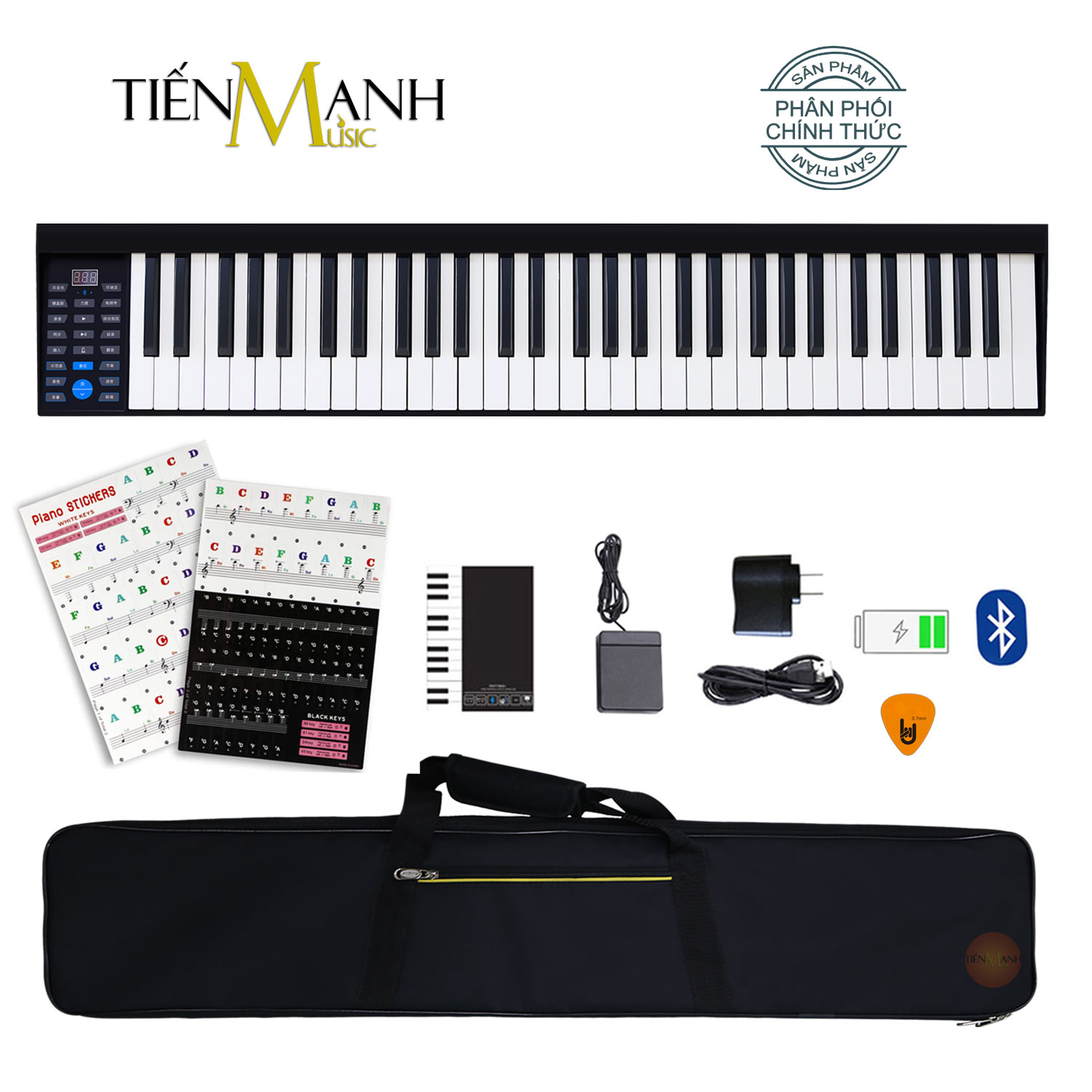 [Mẫu Mới, Cao Cấp] Đàn Piano Điện Konix PH61S - 61 Phím Nặng Cảm Ứng Lực PH61 Có 2 Loa Lớn Và Midi Keyboard Hàng Chính Hãng