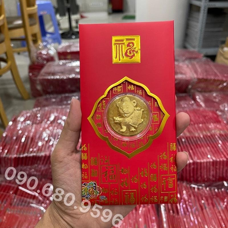 Bao lì xì con hổ mạ vàng sang trọng