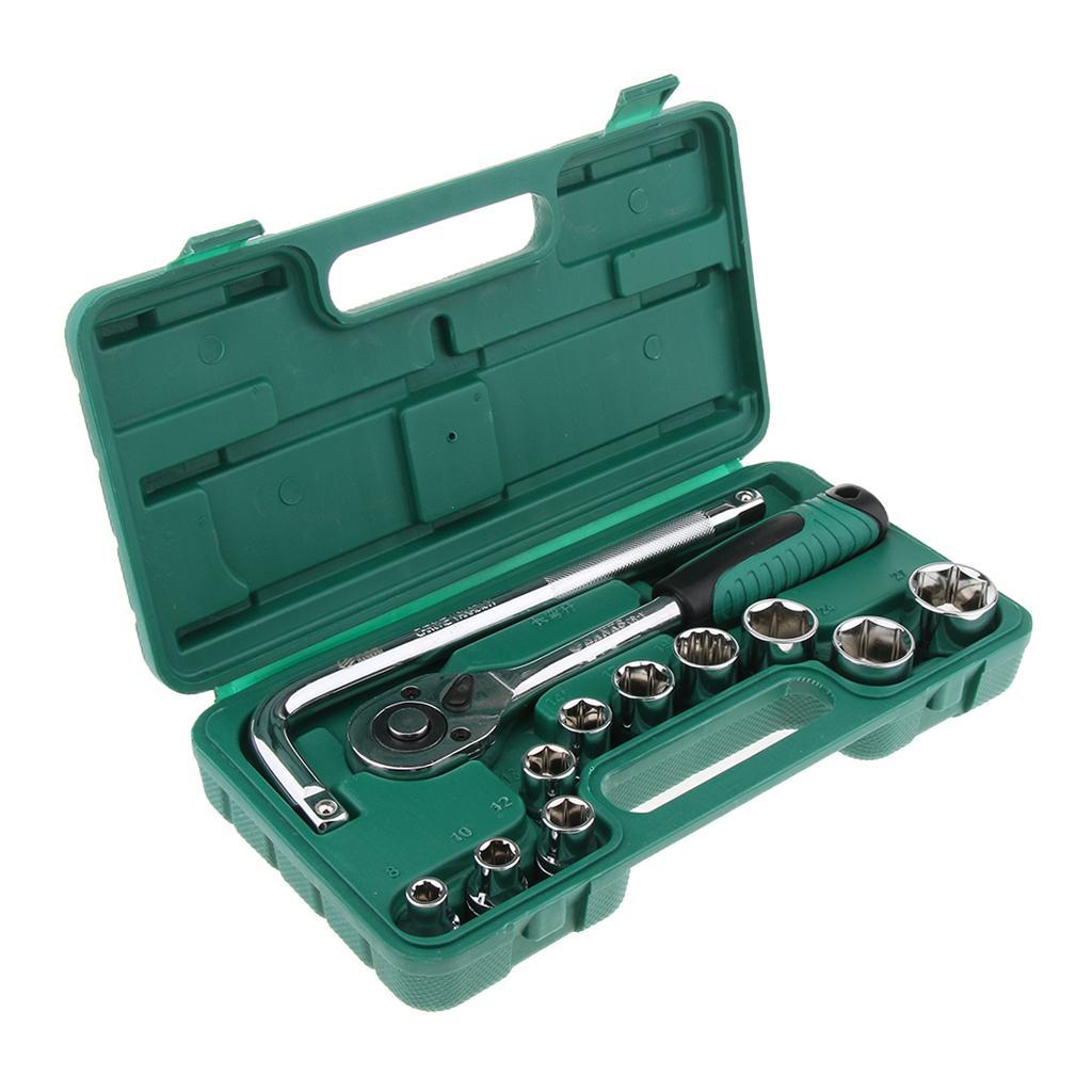 13pcs 1/4 Inch Drive Hex Bit Socket Set Socket wrench Set Wrench Adapter