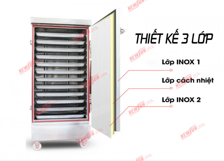 Thân tủ thiết kế lớp cách nhiệt an toàn