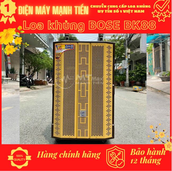 Loa kéo di động MTMax BK88 - Dàn karaoke ngoài trời bass 5 tấc 1 mid 1 treble - Loa khủng long công suất theo nhà sản xuất đến 1000W - Kèm 2 micro không dây UHF - Đầy đủ kết nối Bluetooth, AV, USB, SD card, TWS hàng chính hãng