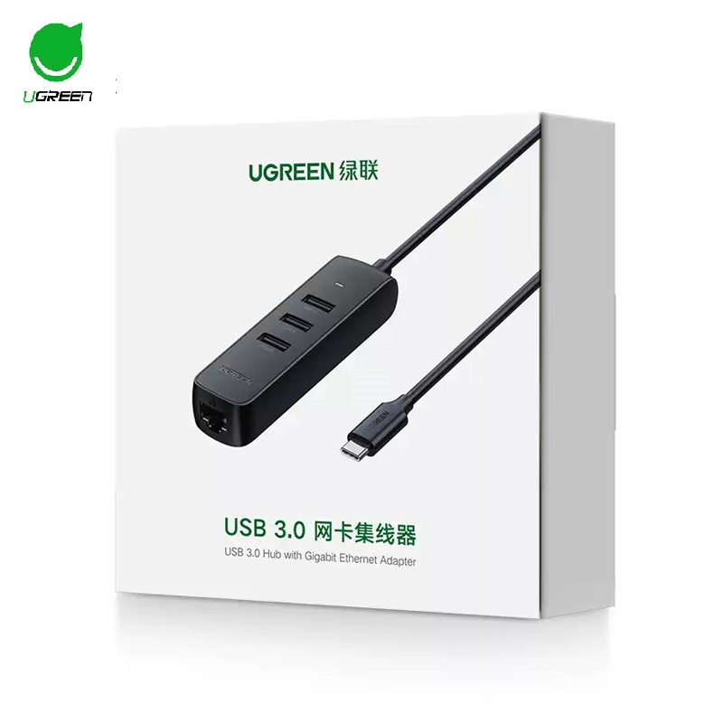 Dây Cáp Chuyển Đổi USB Type C Sang LAN + Hub USB Ugreen - Hàng Chính Hãng