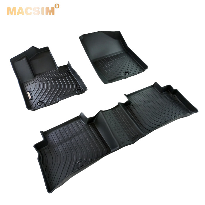 Thảm lót sàn xe ô tô sd Hyundai Tucson 2022 Nhãn hiệu Macsim chất liệu nhựa TPE cao cấp màu đen