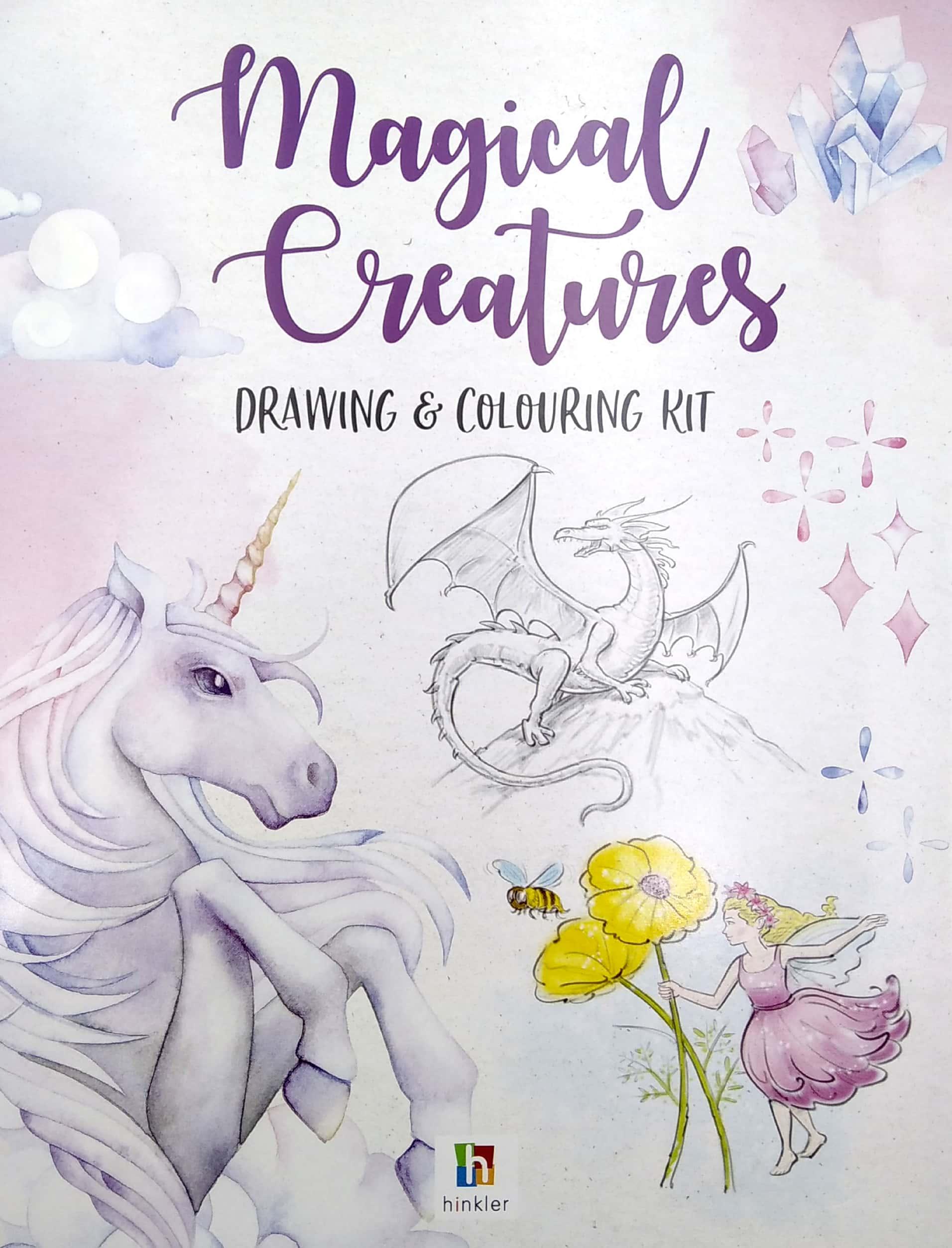 Magical Creatures Drawing & Colouring Kit