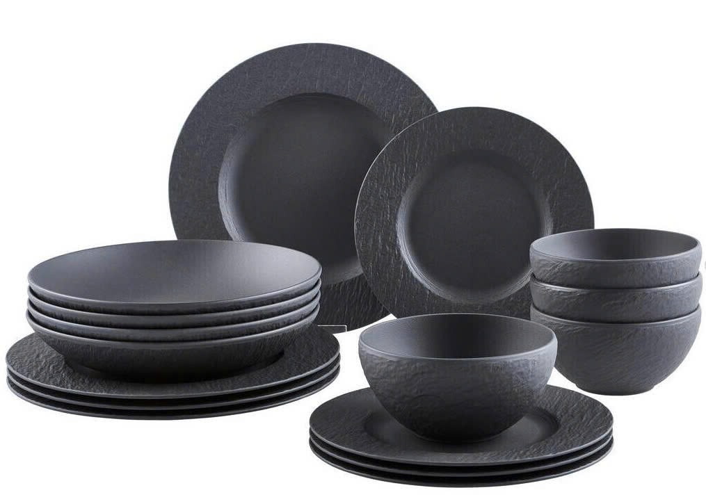 Set bát đĩa 16 món Villeroy Boch Manufacture Rock Hàng chính hãng