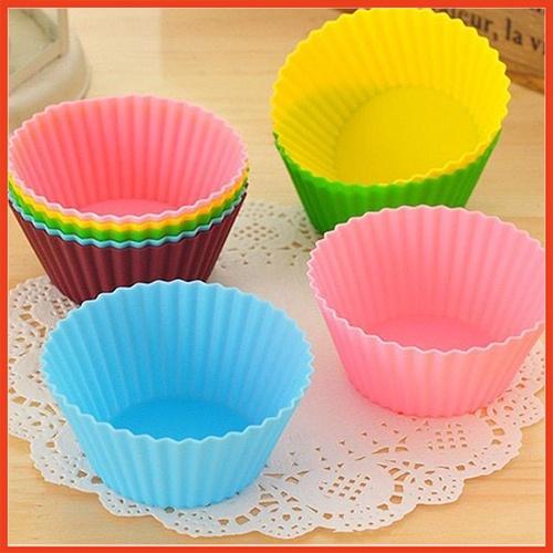 Combo 6 Khuôn Bánh Tart Silicon Nhiều Màu An Toàn