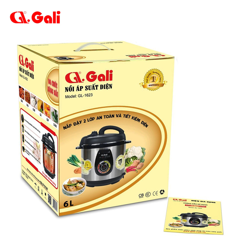 Nồi áp suất điện 6 lít Gali GL-1623 - Hàng chính hãng