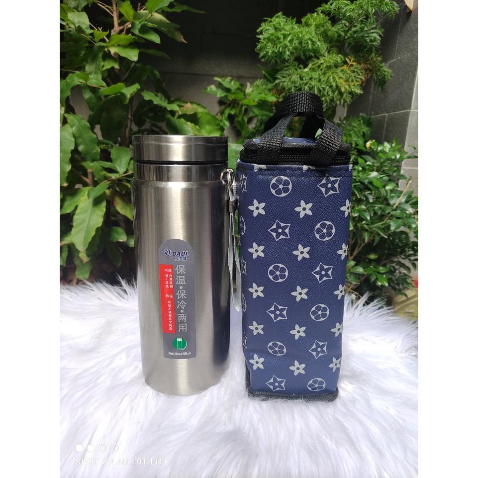 Combo bình giữ nhiệt BAOL 1500ml+túi Da Hàn Quốc - giữ nhiệt trên 8 tiếng