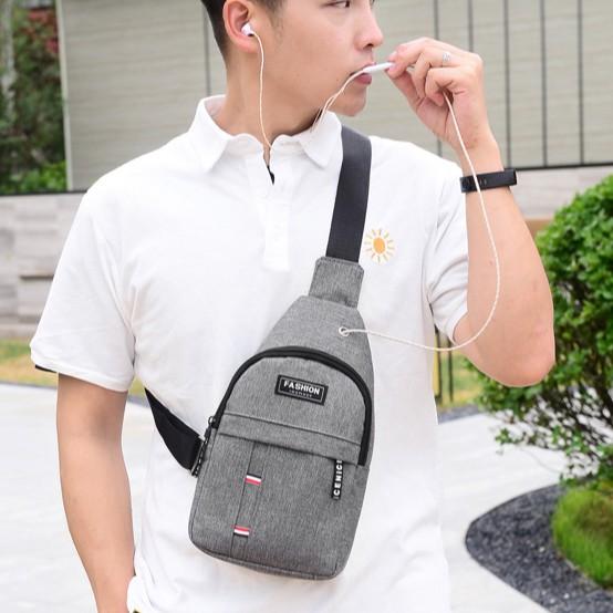 Túi đeo cheo nam vải Canvas nhỏ gọn tiện dụng, phong cách Hàn Quốc TC90