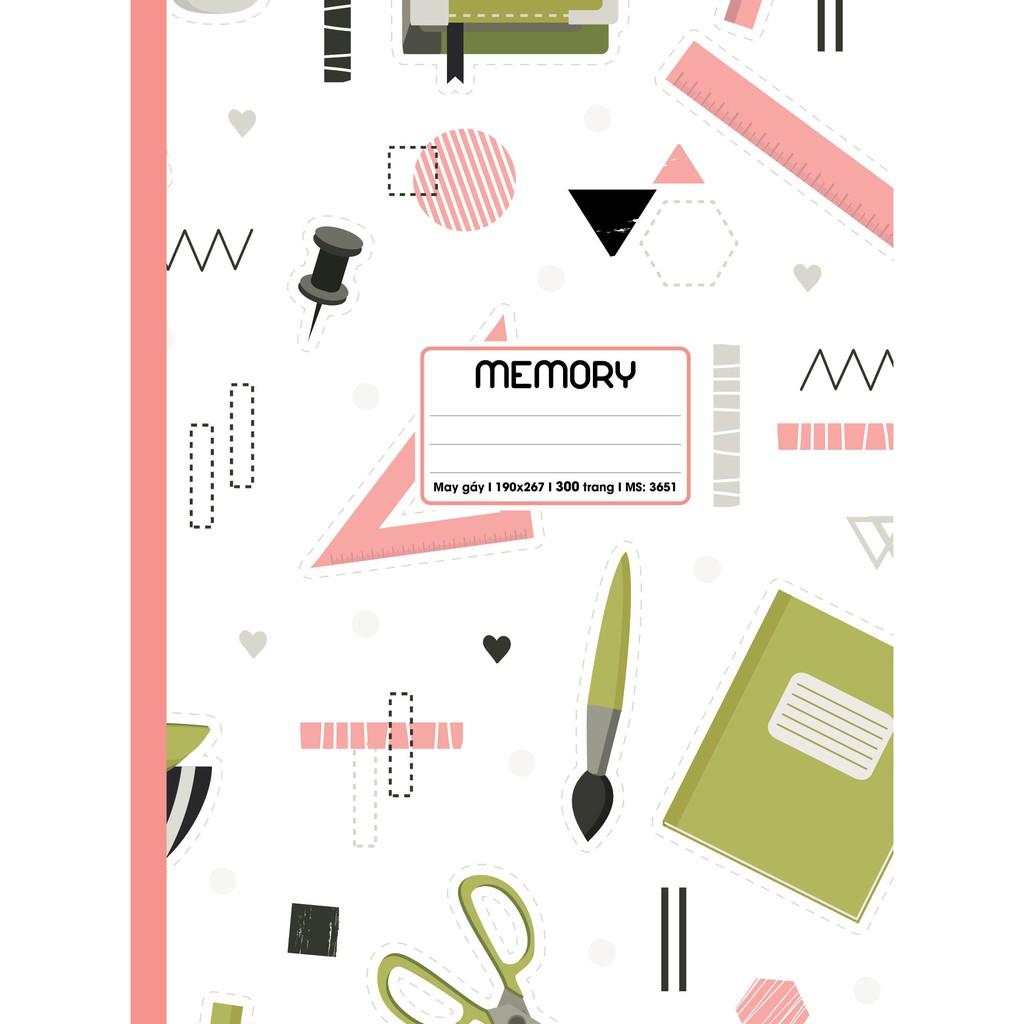 HẢI TIẾN Sổ may gáy Memory (200, 300 trang) KT B5 - Lốc 5 quyển