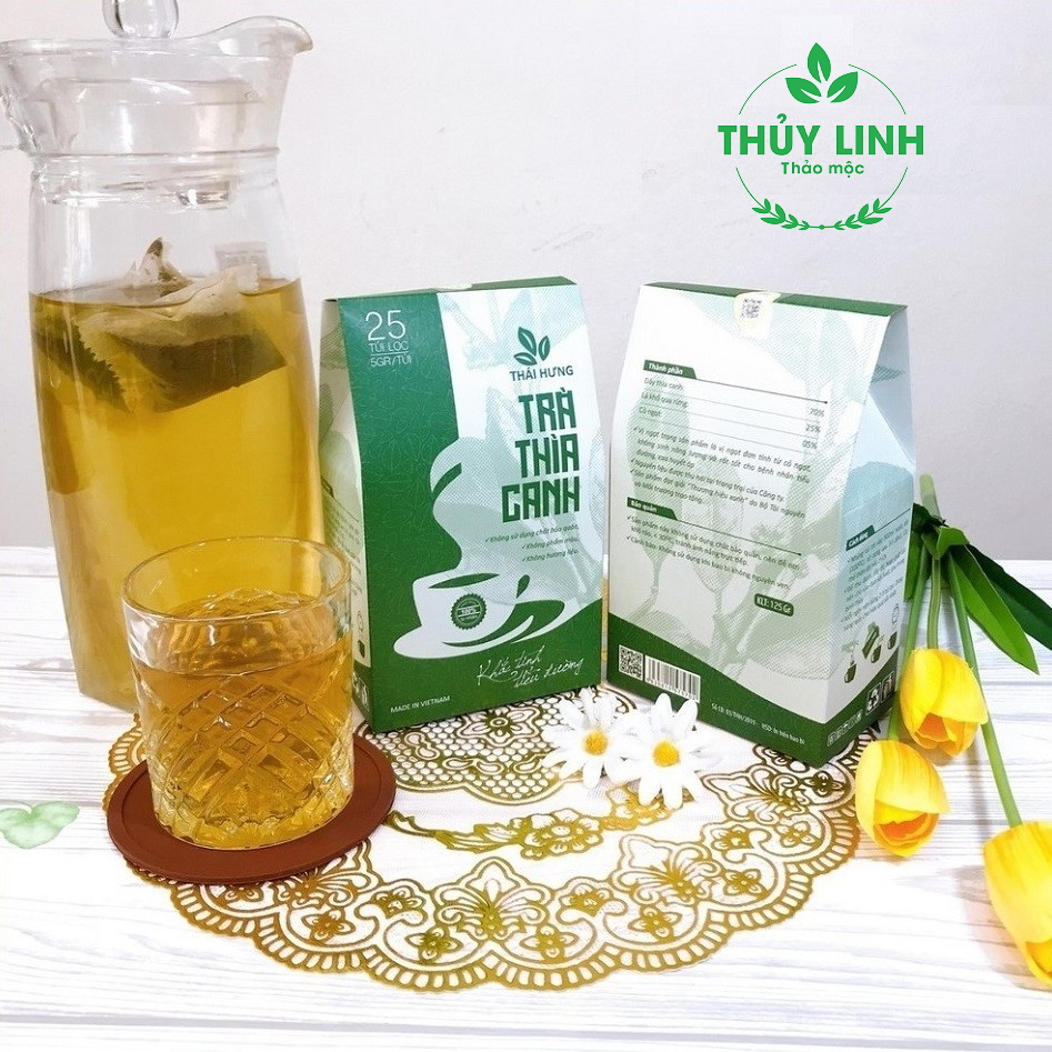 Trà Thìa canh Thái Hưng - Combo 10 hộp 25 túi lọc 5g Hạ và ổn định đường huyết, phòng ngừa biến chứng tiểu đường, hạ mỡ máu