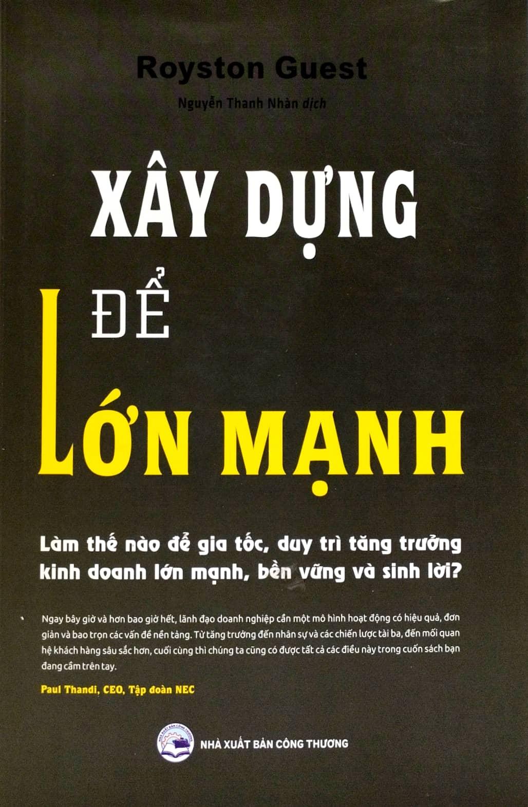 Xây Dựng Để Lớn Mạnh - Bìa Cứng