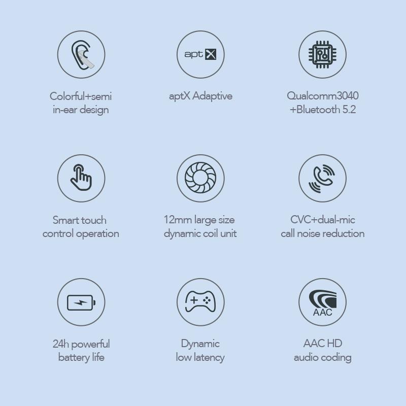 Tai Nghe Không Dây Bluetooth 5.2 AptX IPX4 Giảm Tiếng Ồn Haylou Moripods T33 Cho Android IOS HD