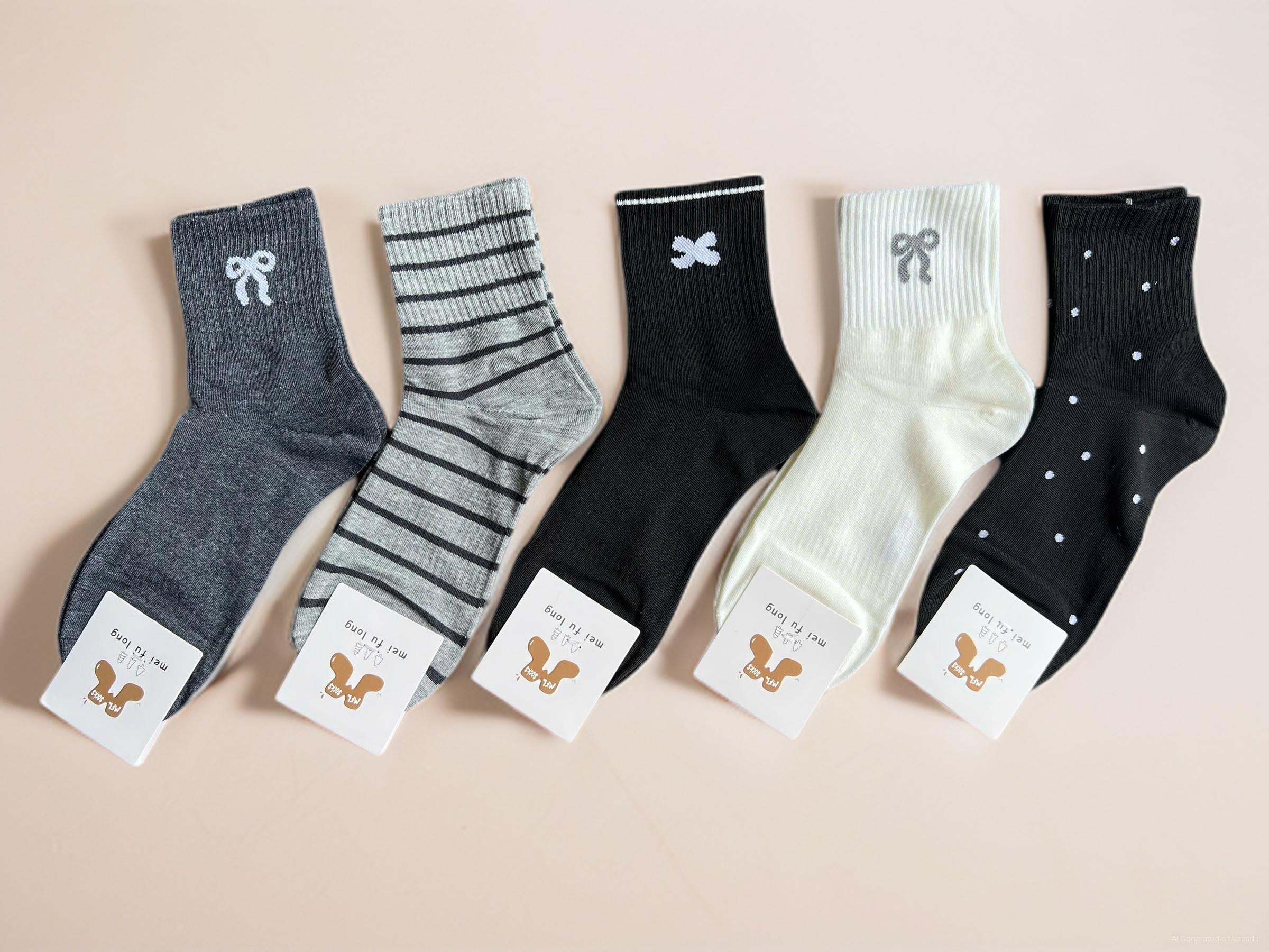 SET 5 ĐÔI TẤT VỚ NỮ CAO CỔ MÃ 24 DÀNH CHO NỮ