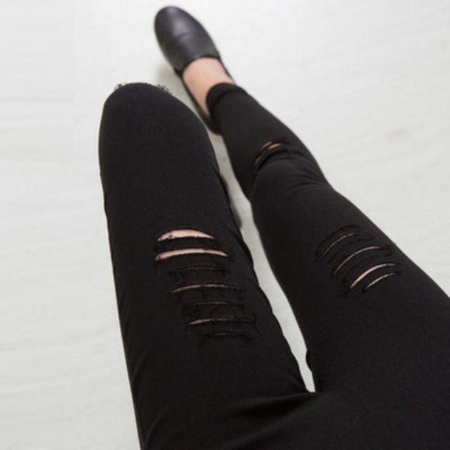 Legging rách gối bigsize