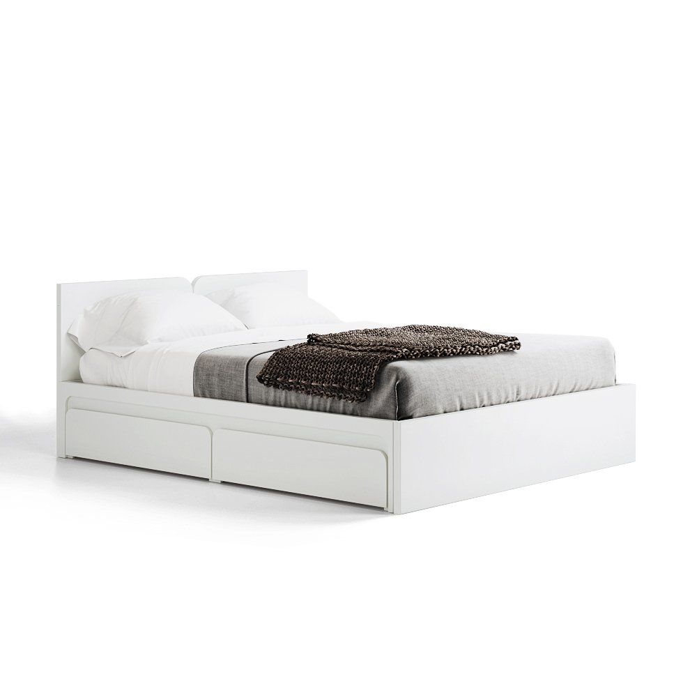 EMMA, Giường ngủ 2 hộc tủ kéo  BED_122, 207x80cm