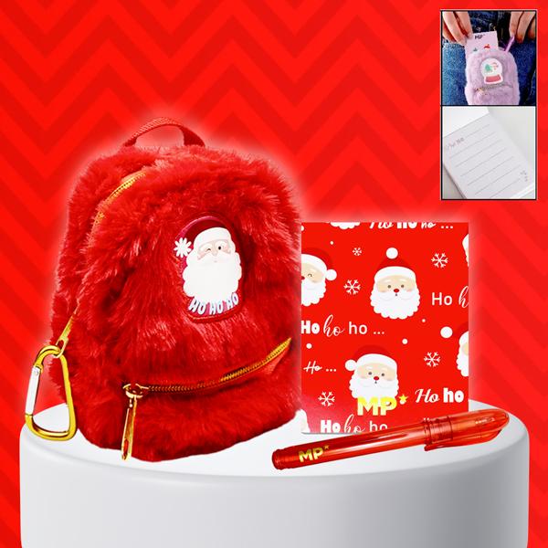 Bóp Viết Mini Giáng Sinh Kèm Sổ Tay Và Bút Bi - MP CH57014 - Màu Đỏ