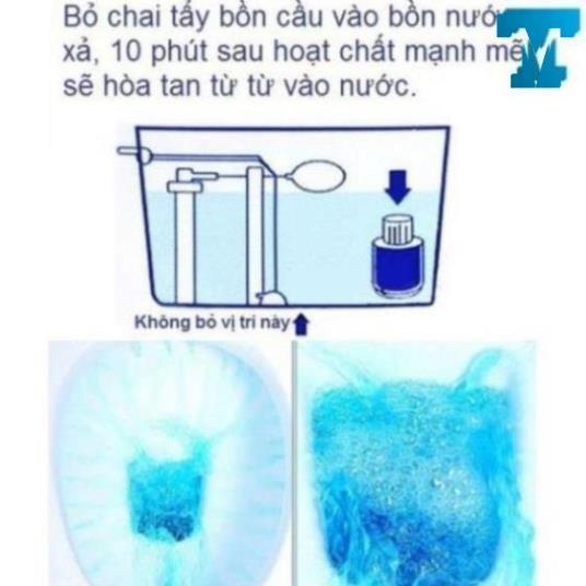 Chai Thả Bồn Cầu Toilet Hàn Quốc Chung Blue - Lọ Tẩy Bồn Cầu Khử Mùi, Diệt Khuẩn