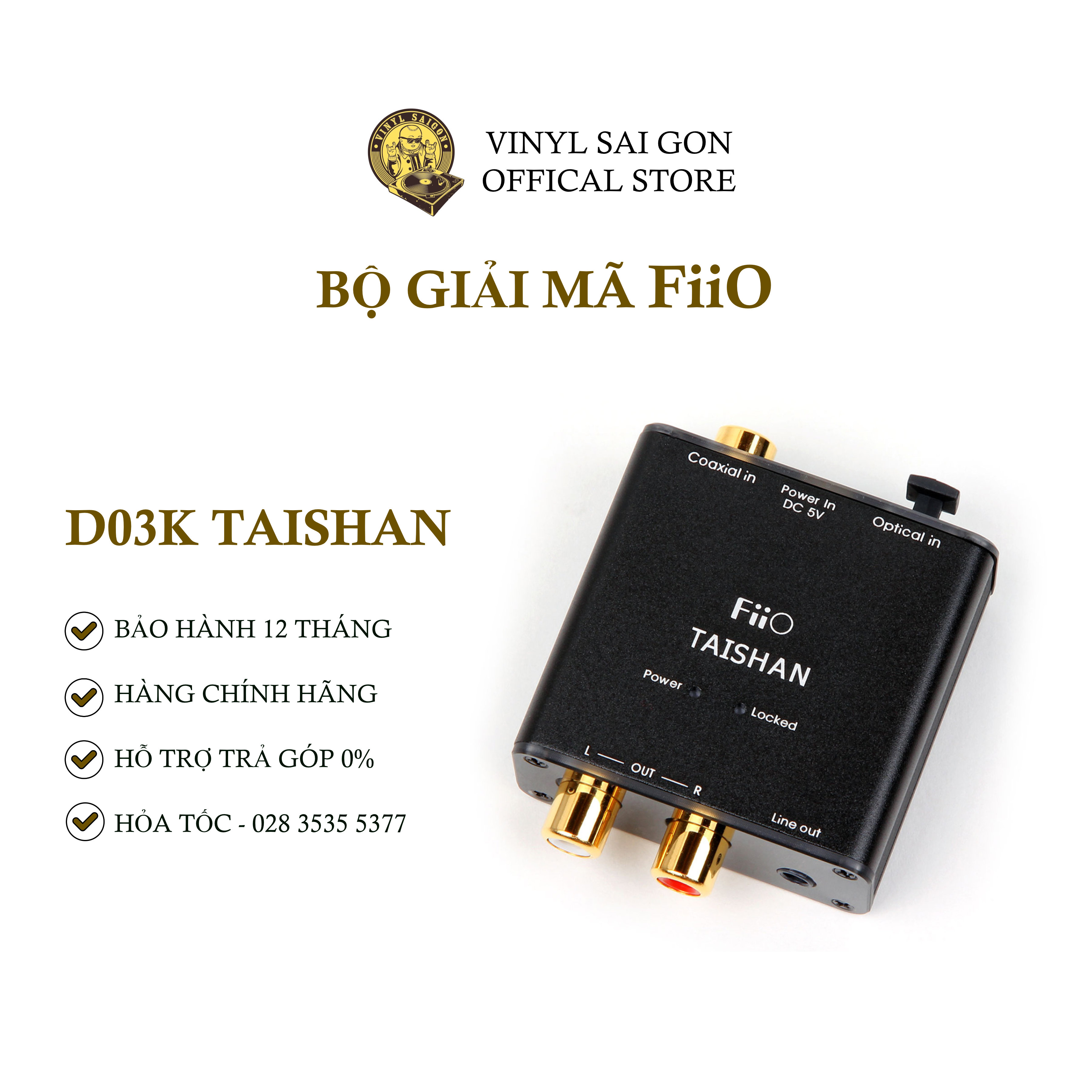 Bộ Giải Mã Dac/Amp FiiO D03K Taishan - Hàng Nhập Khẩu