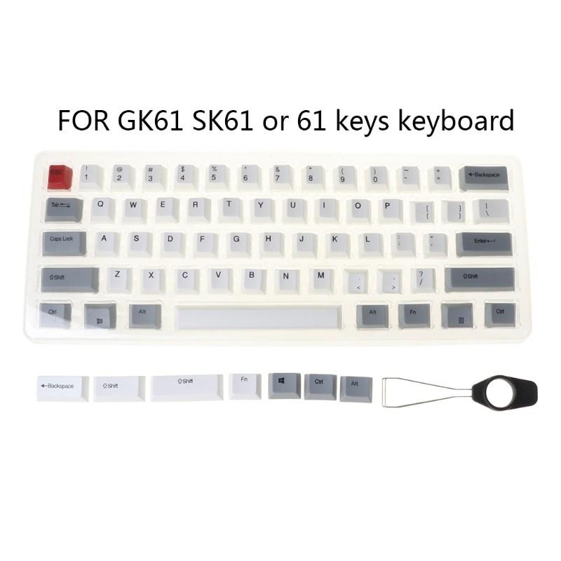 HSV 61 Keys Keyset Double Color PBT Thick Keycap for GK61 SK61 Mechanical Keyboard