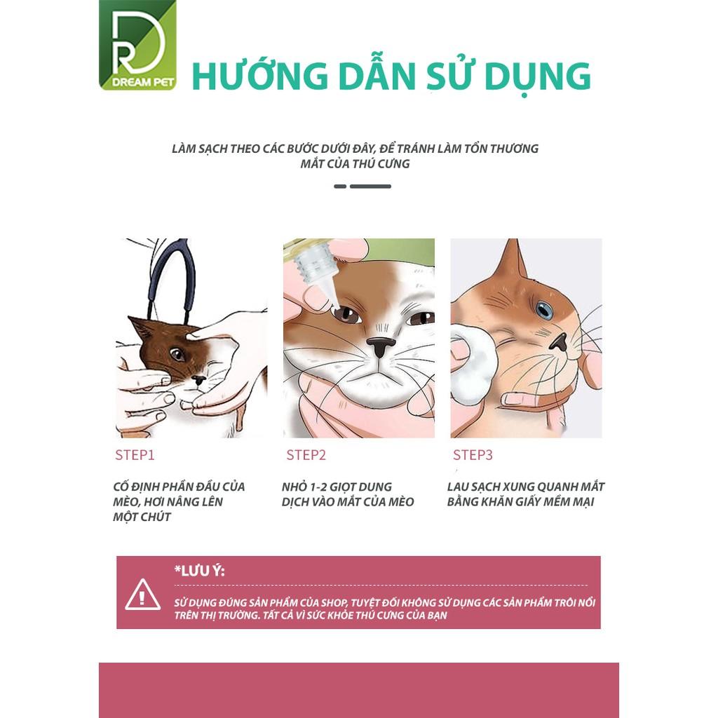 DUNG DỊCH NHỎ VỆ SINH MẮT CHO MÈO CAO CẤP