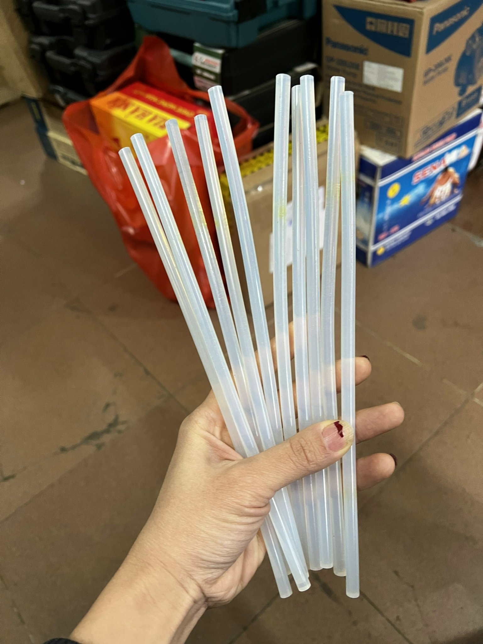 COMBO 5 cây KEO NẾN loại bé kích thước 0.7 dài 25cm