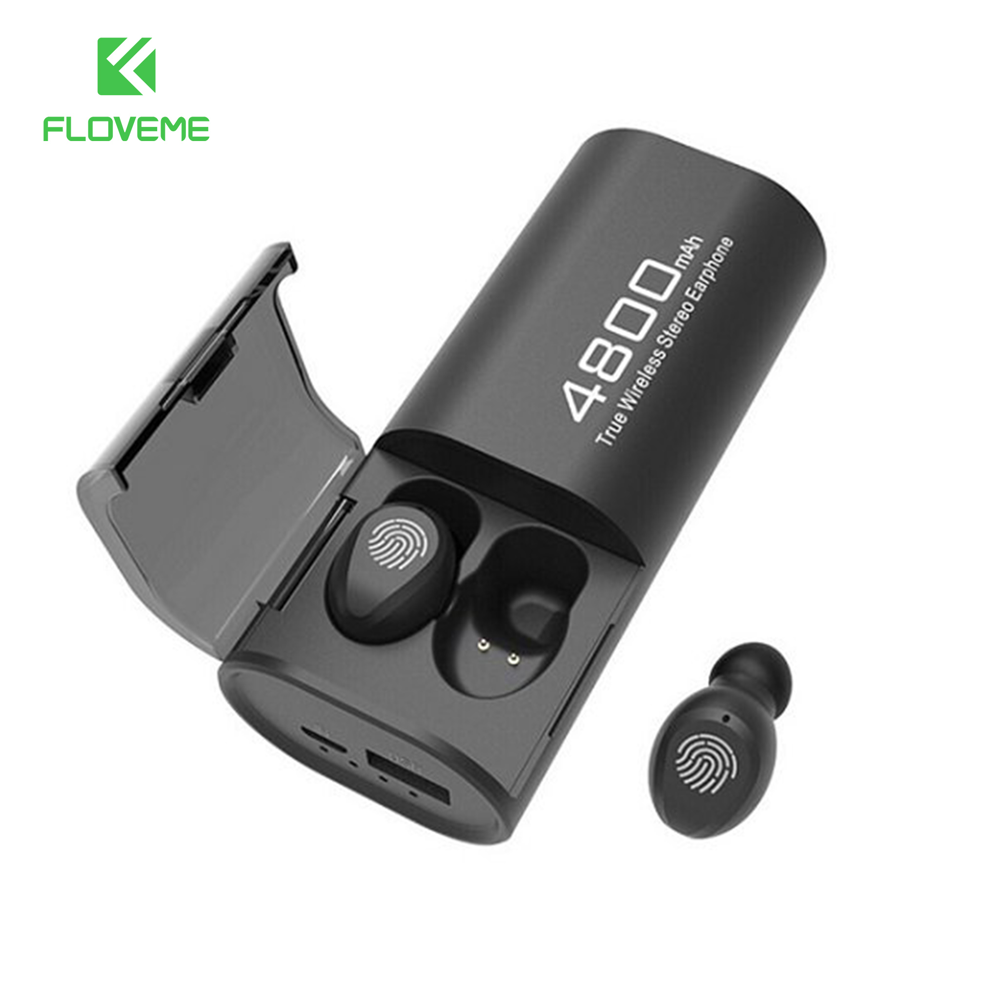 Tai nghe bluetooth  kiêm sạc dự phòng FLOVEME F11 –  Kiểu dáng sang trọng - Âm thanh HIFI chất lượng sống động –  Dung lượng pin 4800mAh sử dụng liên tục tới 7h - Chống nước IPX5  - Hàng Chính Hãng