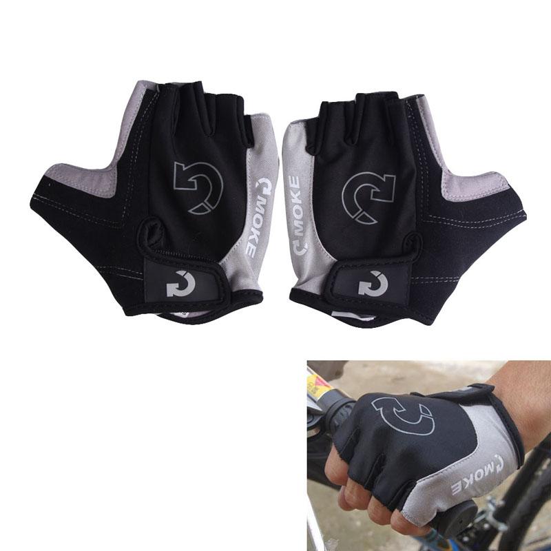 Half Fing Fing Cycling Găng tay chống trượt gel pad xe máy MTB Găng tay xe đạp nam Color: Red Size: XL